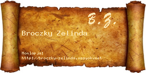 Broczky Zelinda névjegykártya